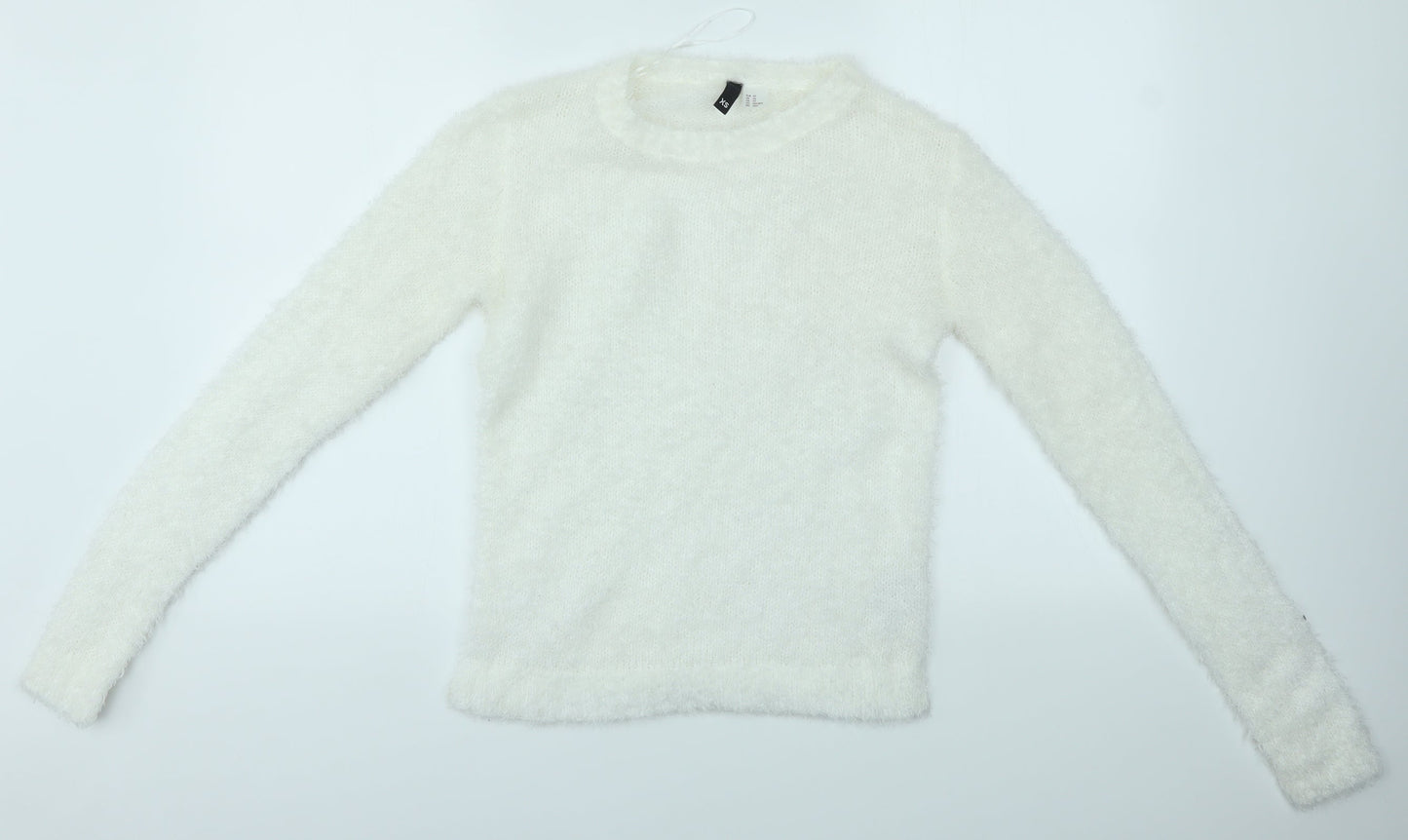 H&M Womens White   Pullover Jumper Size XS