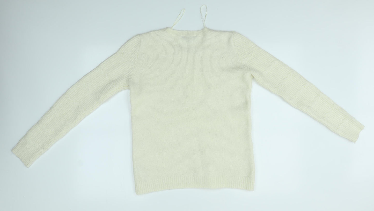 Dorothy Perkins Womens Ivory   Pullover Jumper Size 10
