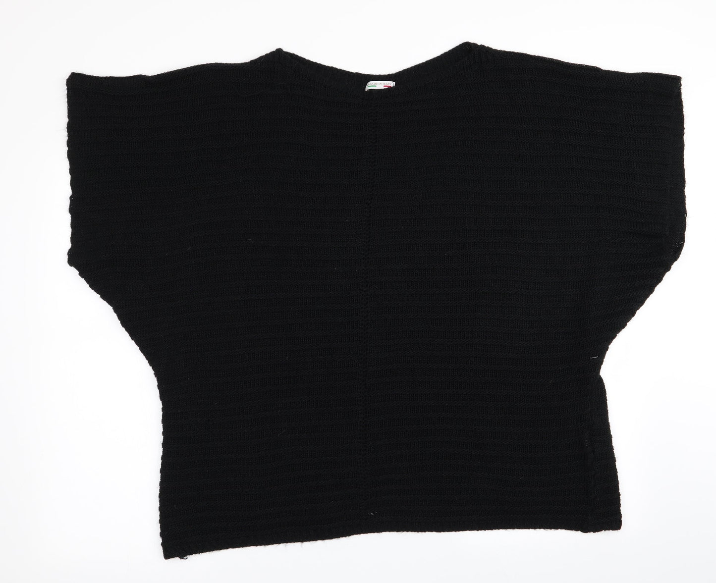 Made in Italy Womens Black   Pullover Jumper   - Batwing Sleeve