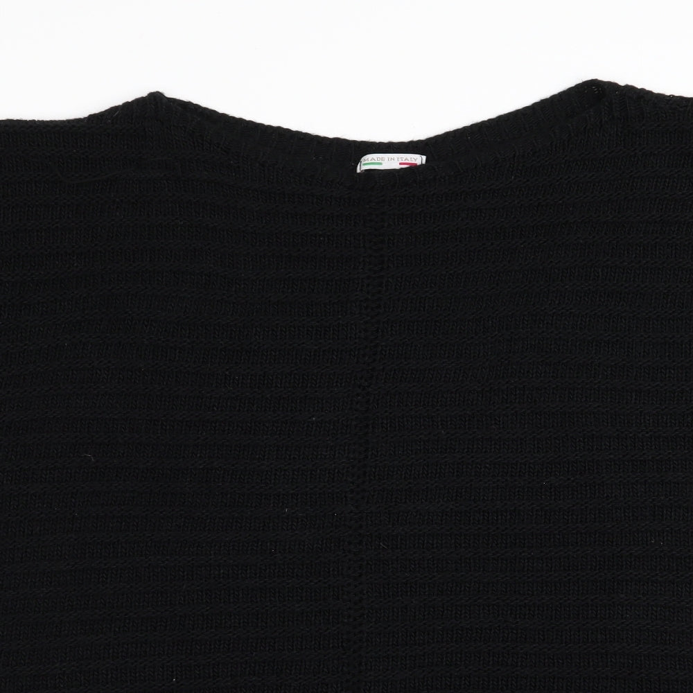 Made in Italy Womens Black   Pullover Jumper   - Batwing Sleeve