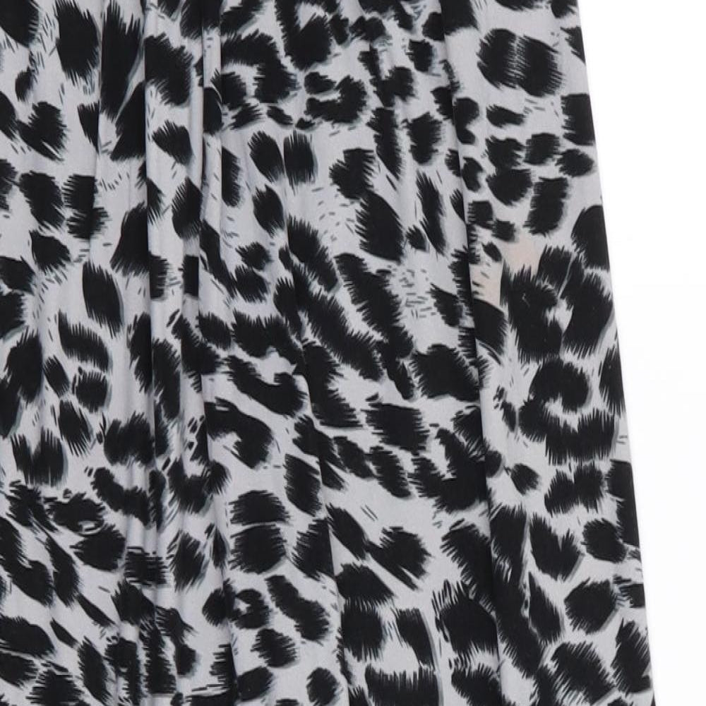 Preworn Girls Black Animal Print  Jegging Trousers