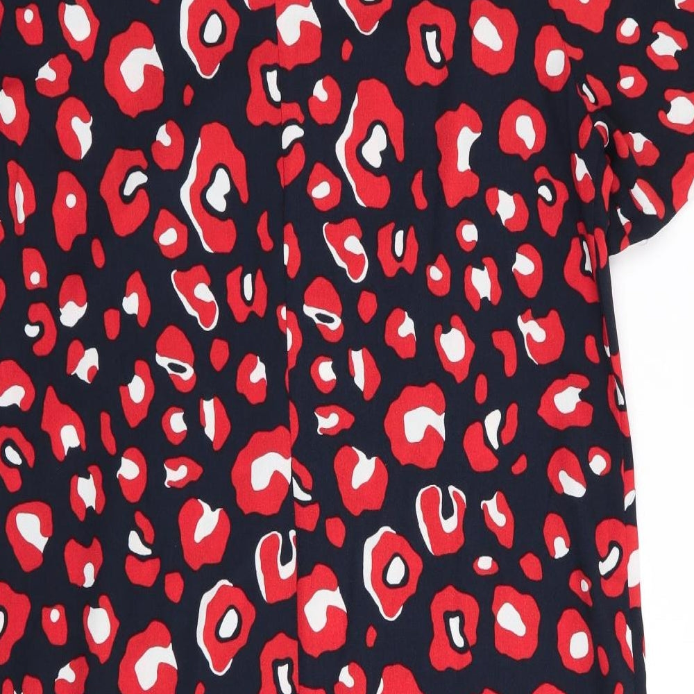 Marks and Spencer Womens Red Animal Print  Shift  Size 10