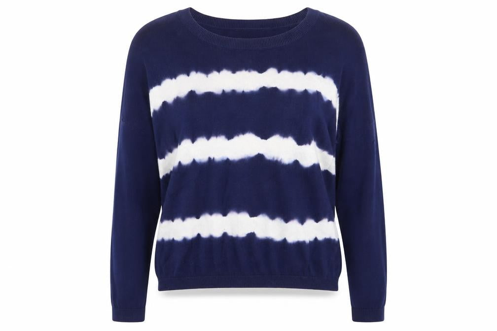 New Look Womens Blue Striped  Pullover Jumper Size 6