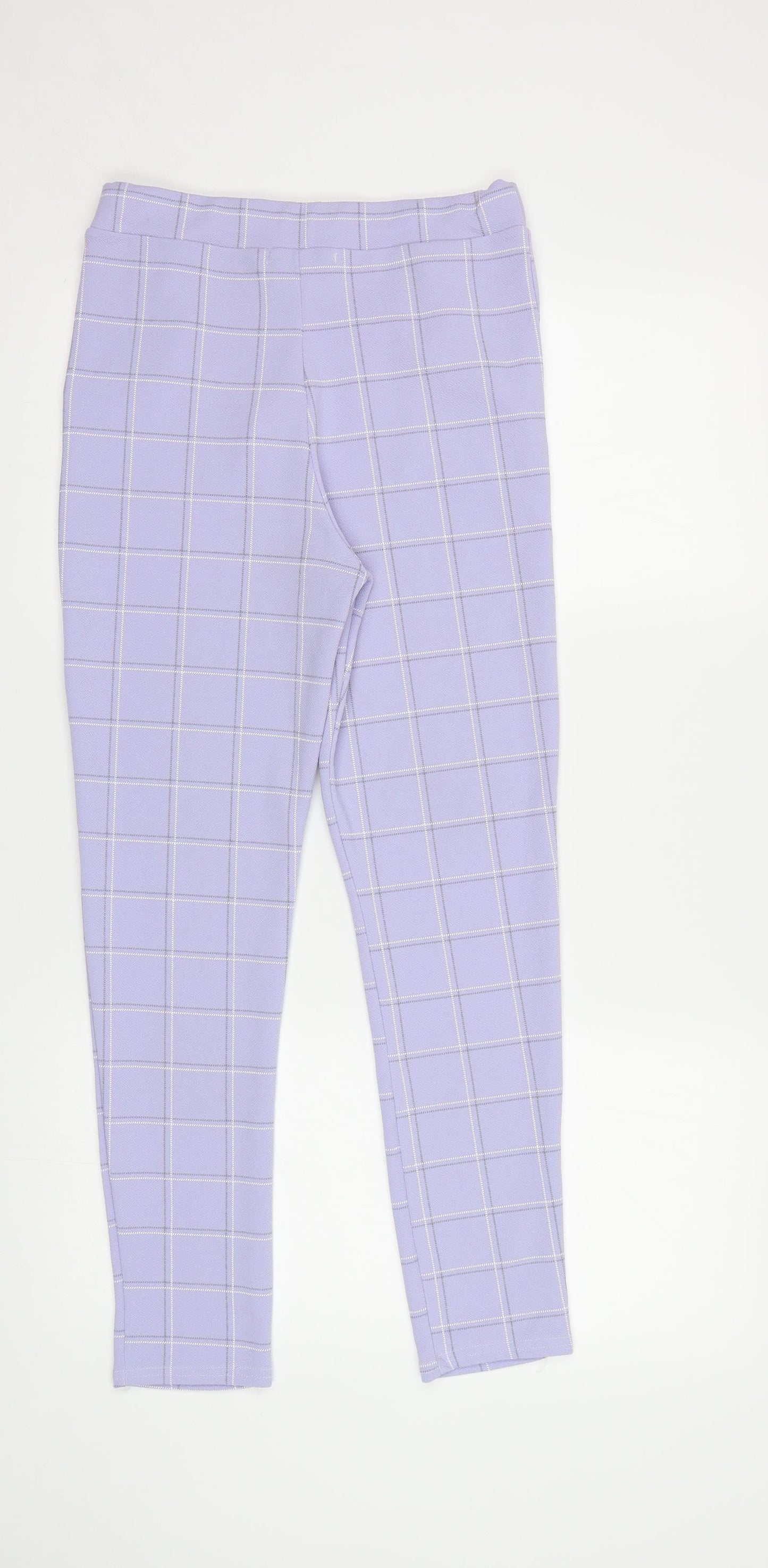 I SAW IT FIRST Womens Purple Check  Trousers  Size 8 L26 in