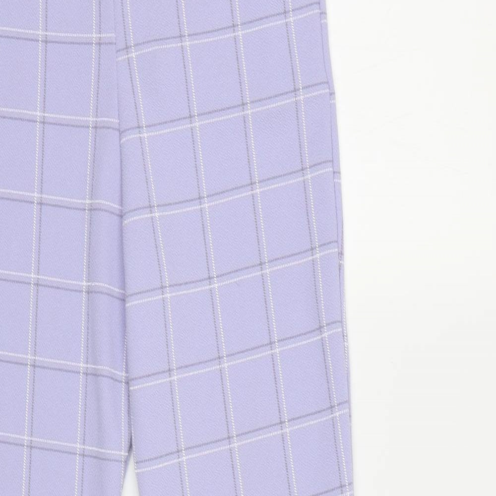 I SAW IT FIRST Womens Purple Check  Trousers  Size 8 L26 in