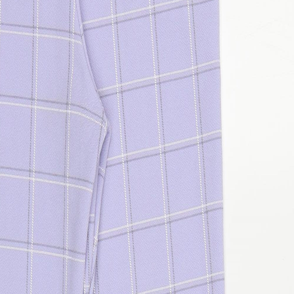 I SAW IT FIRST Womens Purple Check  Trousers  Size 8 L26 in