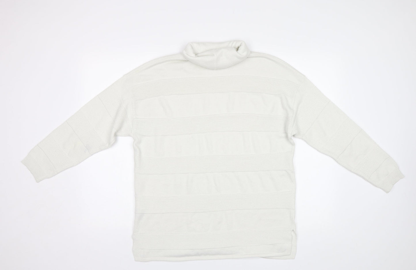 ASOS Womens White Striped  Pullover Jumper Size 8