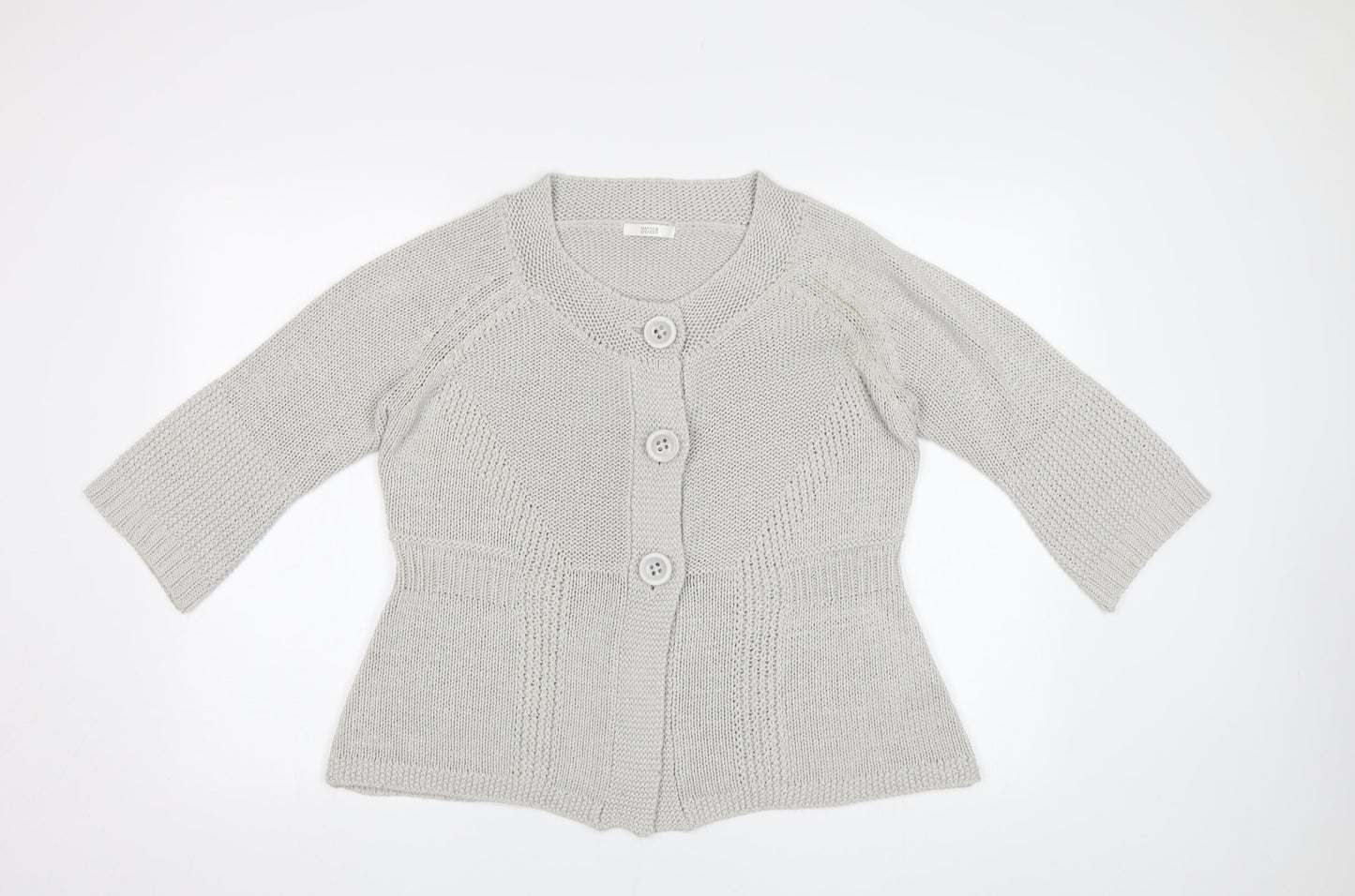 M&S Womens Grey   Cardigan Jumper Size 18