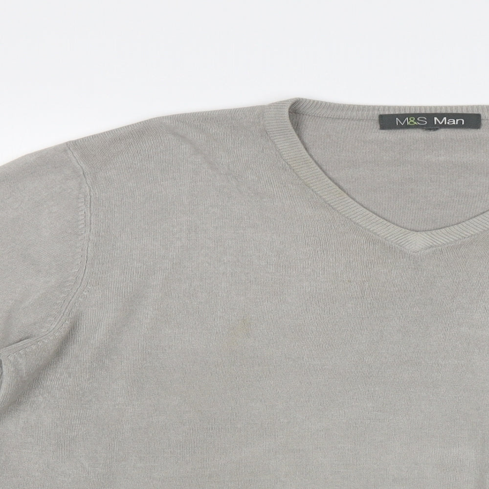 M&S Mens Grey   Pullover Jumper Size L