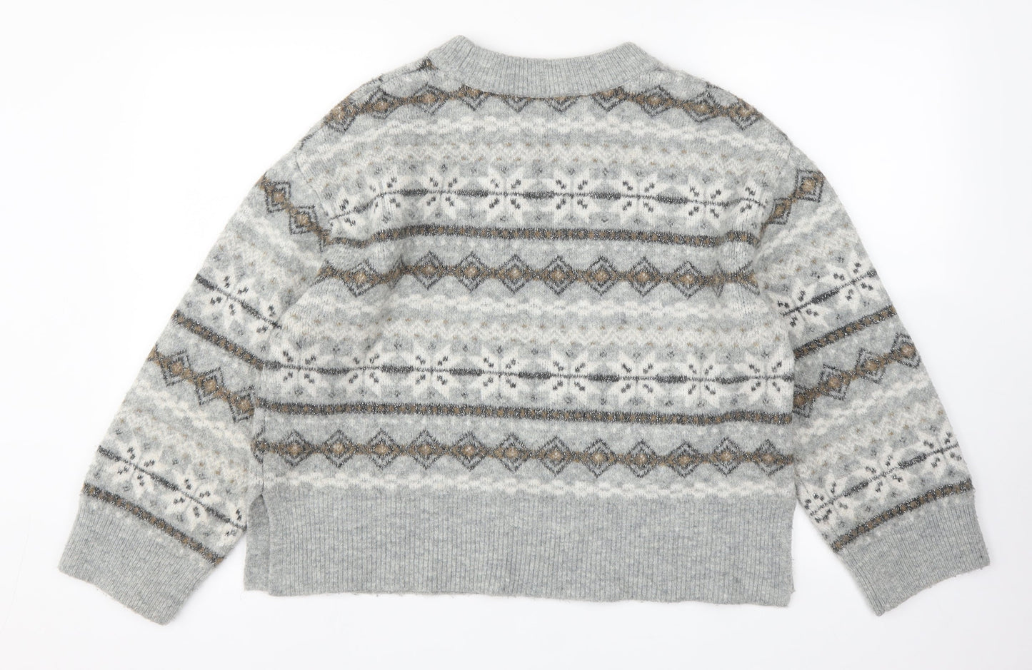 H&M Womens Multicoloured Argyle/Diamond  Pullover Jumper Size M
