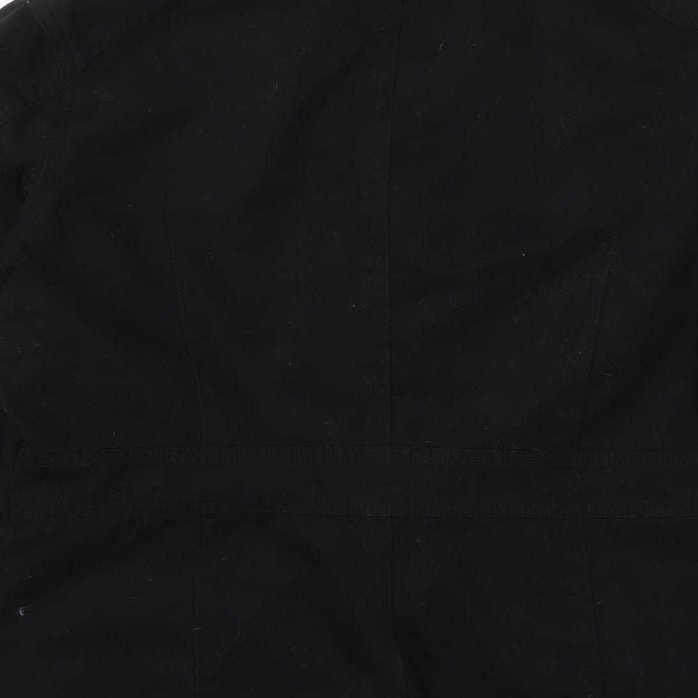 Casual Basix Womens Black   Basic Button-Up Size 12
