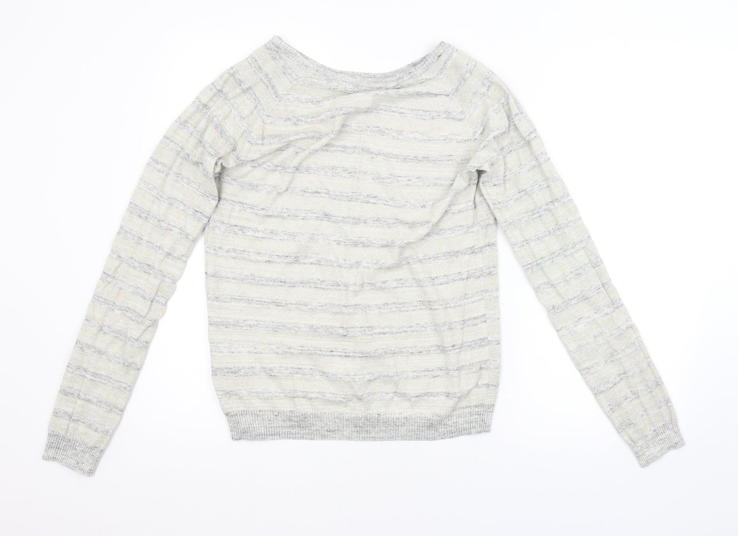 Scotch & Soda Womens Grey Striped  Pullover Jumper