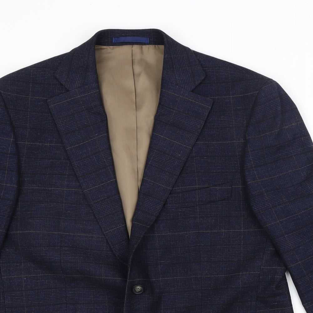 Preworn Mens Blue Check  Jacket Blazer