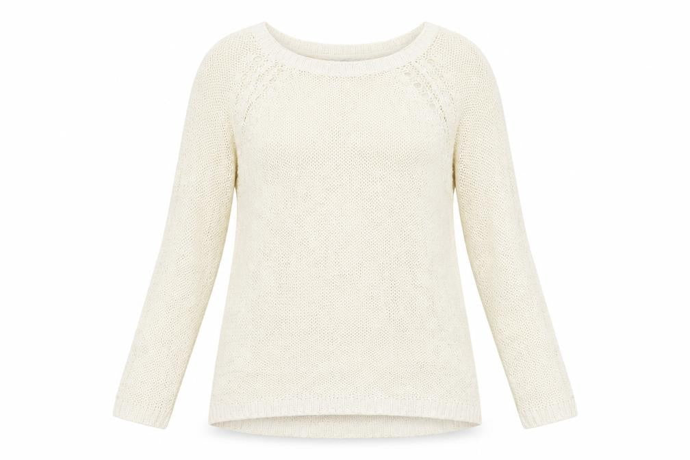 Peacocks Womens White   Pullover Jumper Size L