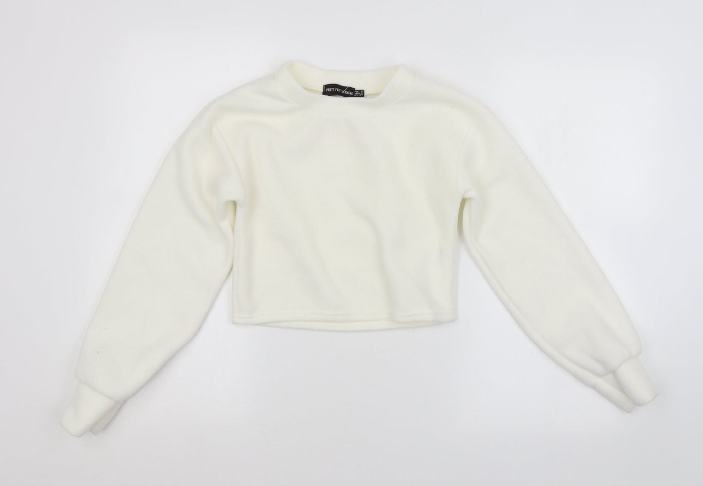 PRETTYLITTLETHING Womens White   Pullover Jumper Size 6