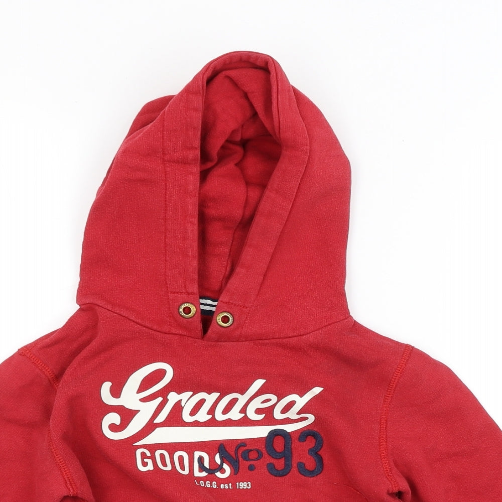 LOGG Boys Red   Pullover Hoodie Size 5-6 Years