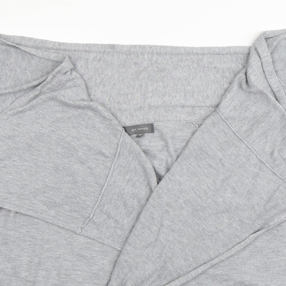 et vous Womens Grey   Wrap Jumper Size 14