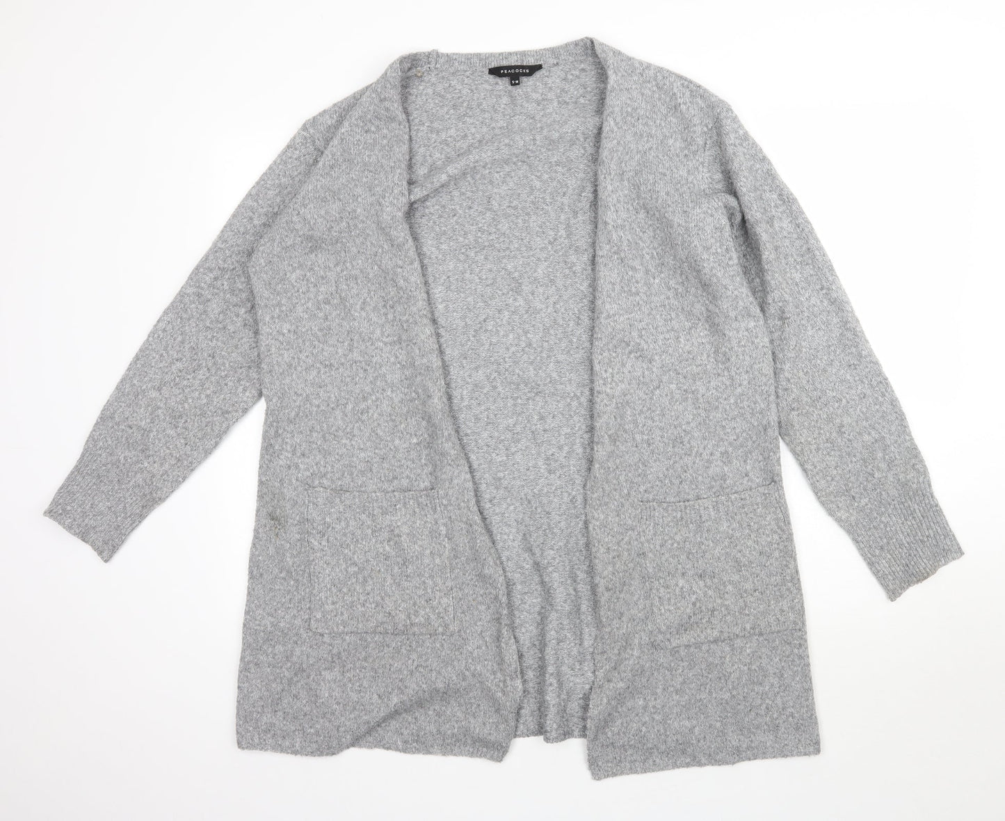 Peacocks Womens Grey  Knit Cardigan Jumper Size S