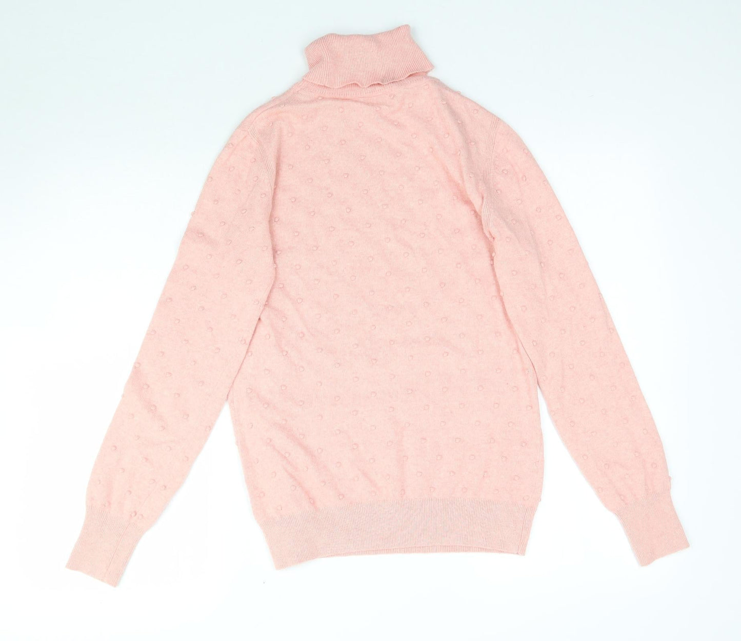 CC Womens Pink Polka Dot Knit Pullover Jumper Size S  - Textured Polka Dot