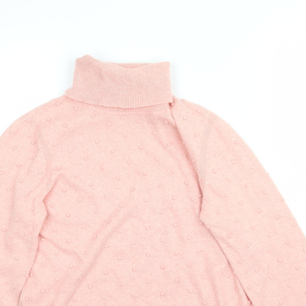 CC Womens Pink Polka Dot Knit Pullover Jumper Size S  - Textured Polka Dot