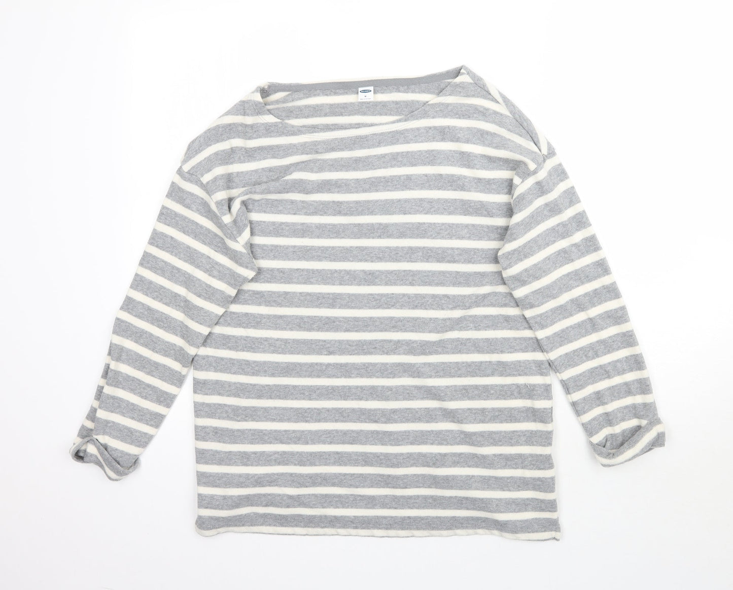 Old Navy Womens Grey Striped Knit Pullover Jumper Size M