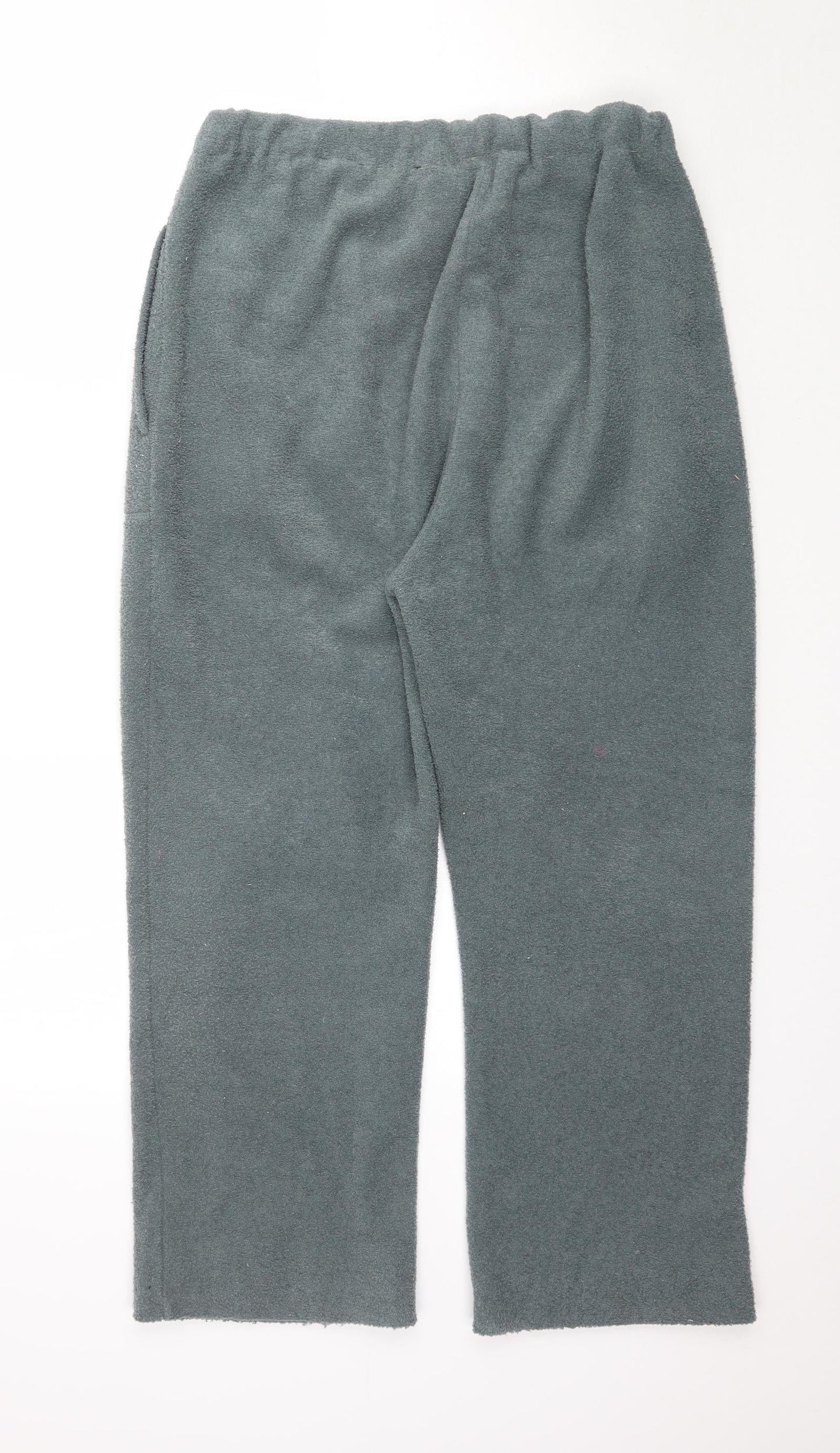 Bonmarché Womens Green   Cropped Trousers Size S L26 in - Fleece feel