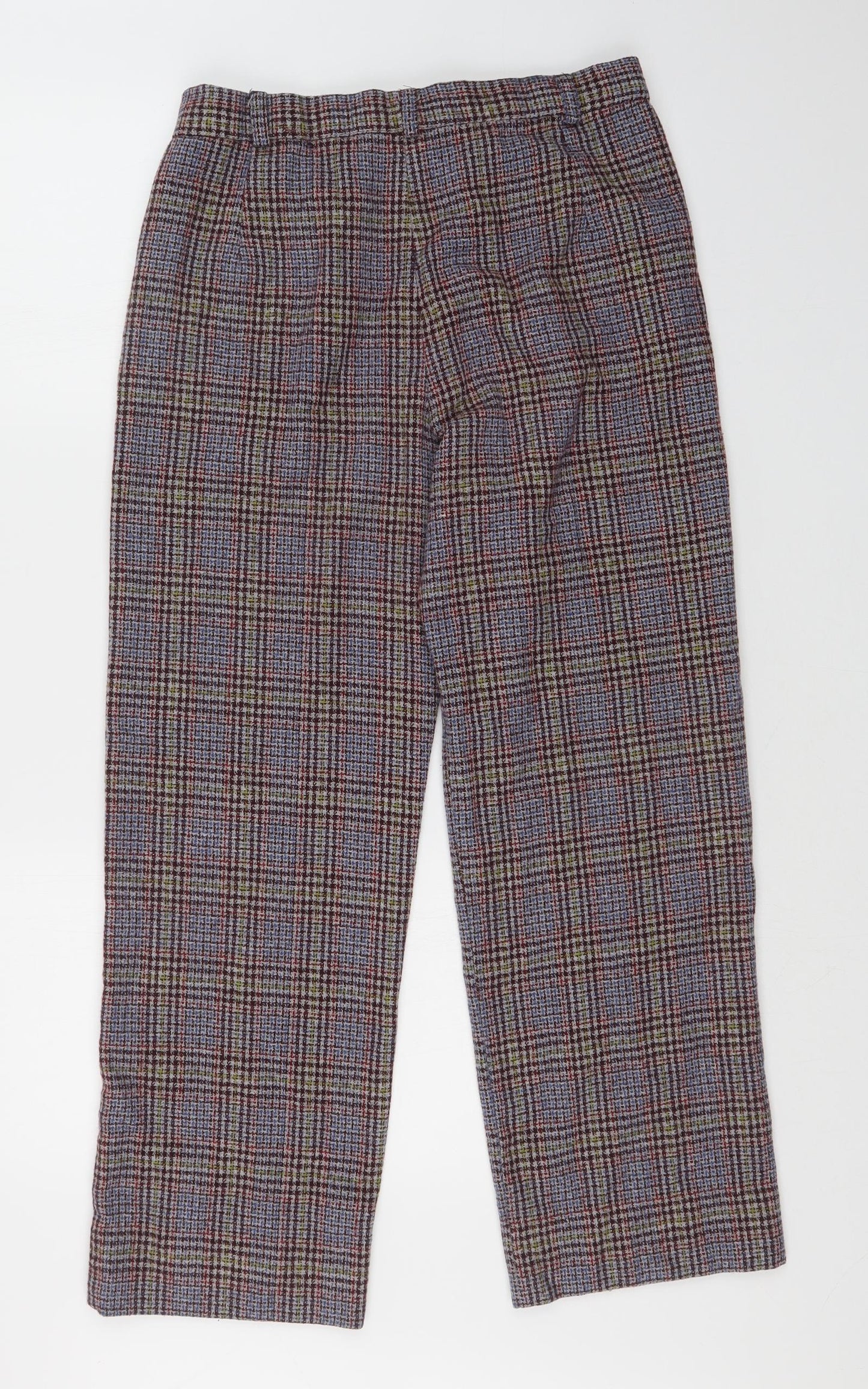 constance wood Womens Multicoloured Check  Dress Pants Trousers Size 12 L26 in