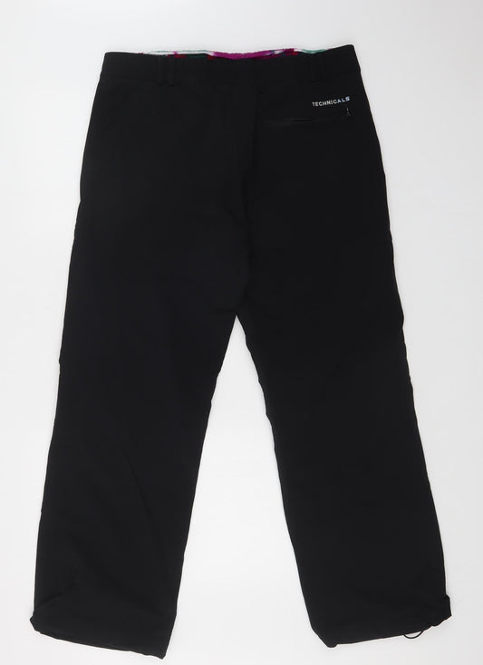 technicals Womens Black    Trousers Size 16 L29 in