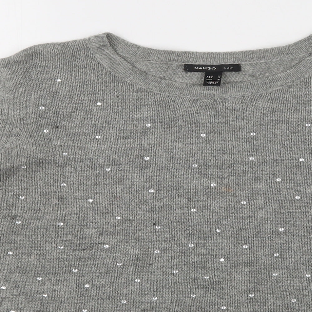 Mango Womens Grey   Pullover Jumper Size 8
