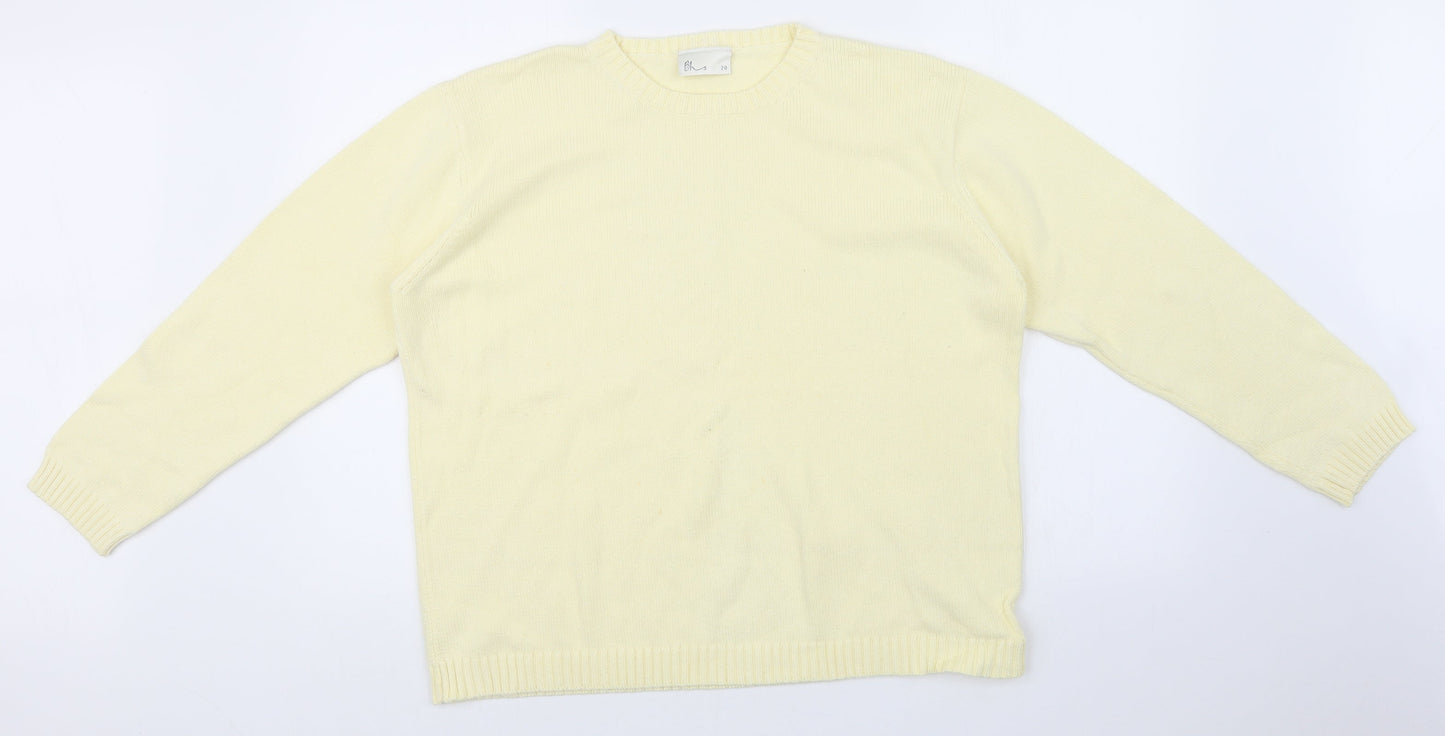 BHS Womens Yellow   Pullover Sweatshirt Size 20