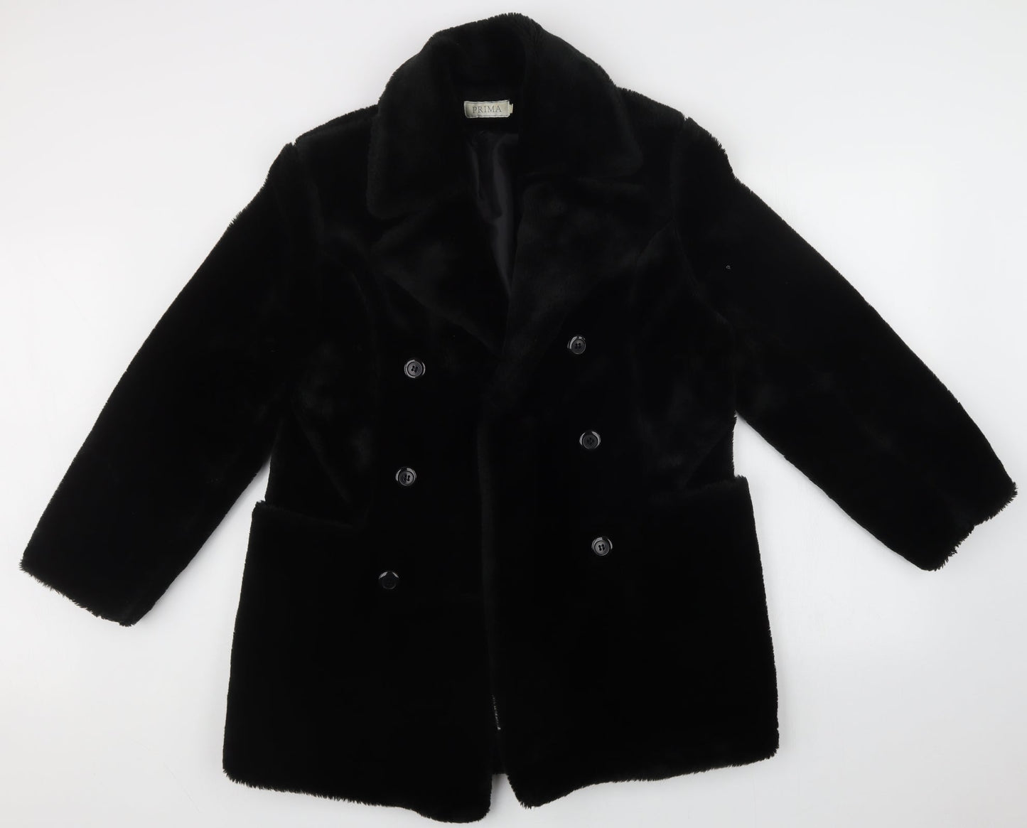 Prima Womens Black   Overcoat Coat