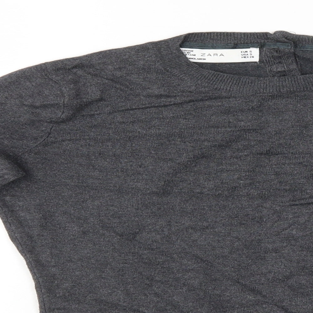 Zara Womens Grey   Pullover Jumper Size S