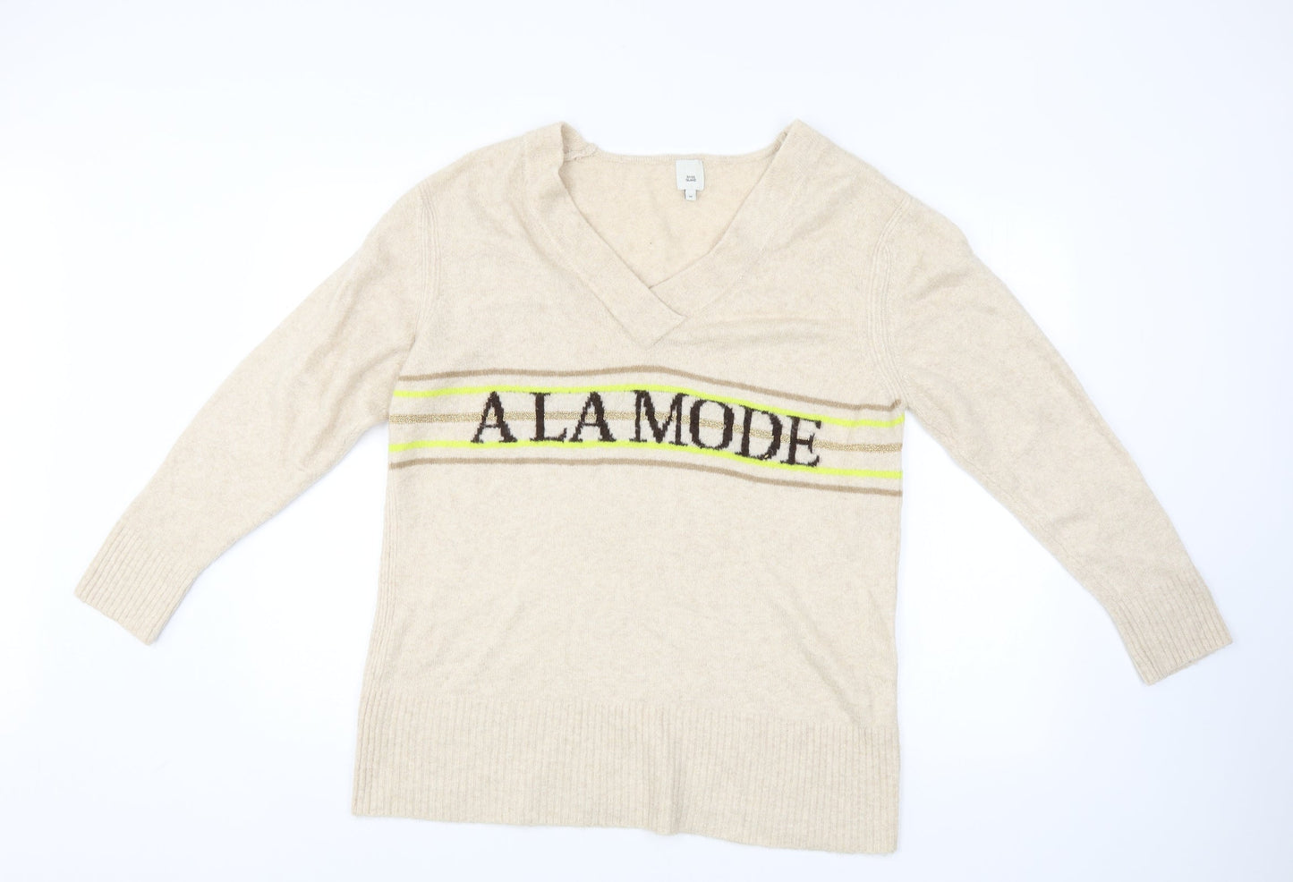 River Island Womens Ivory   Pullover Jumper Size M