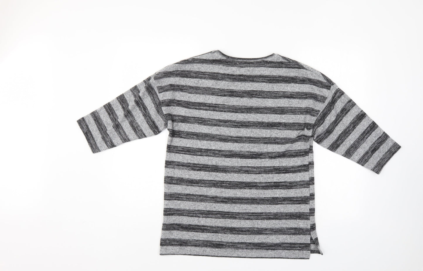 Papaya Womens Grey Striped  Pullover Jumper Size M
