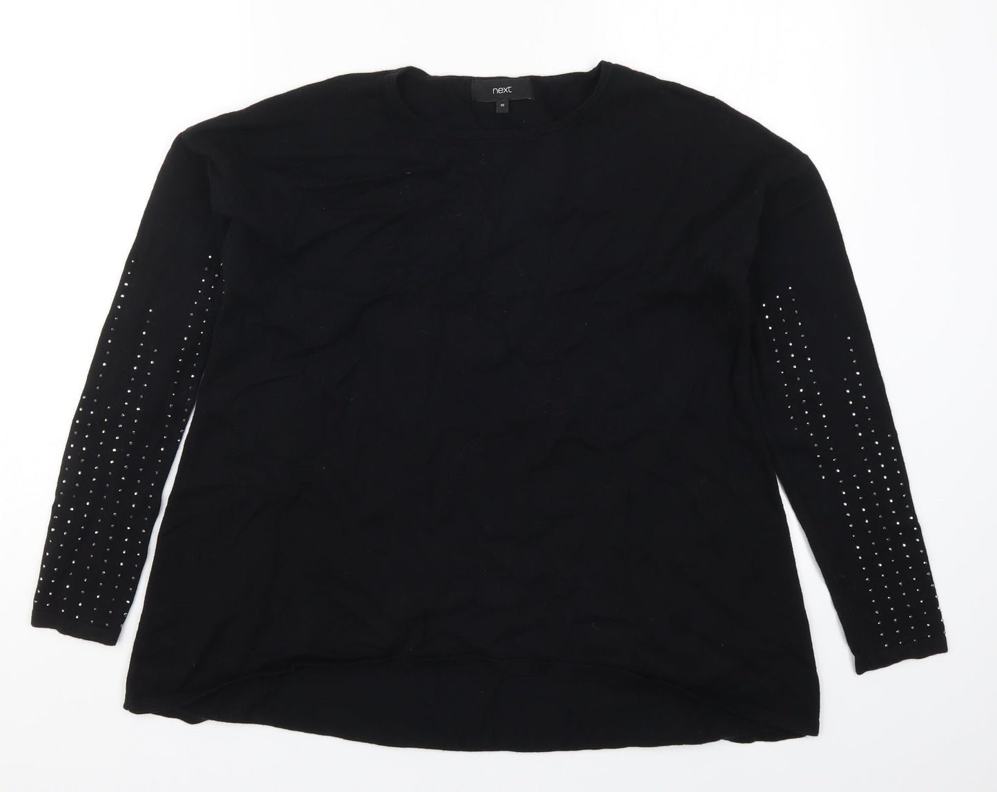 NEXT Womens Black  Knit Pullover Jumper Size 10