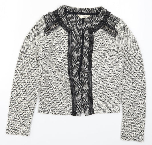 Miss Selfridge Womens Grey Argyle/Diamond  Jacket  Size 8