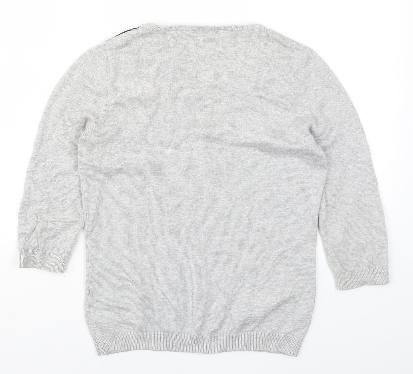 BHS Womens Grey  Lace Pullover Jumper Size 8