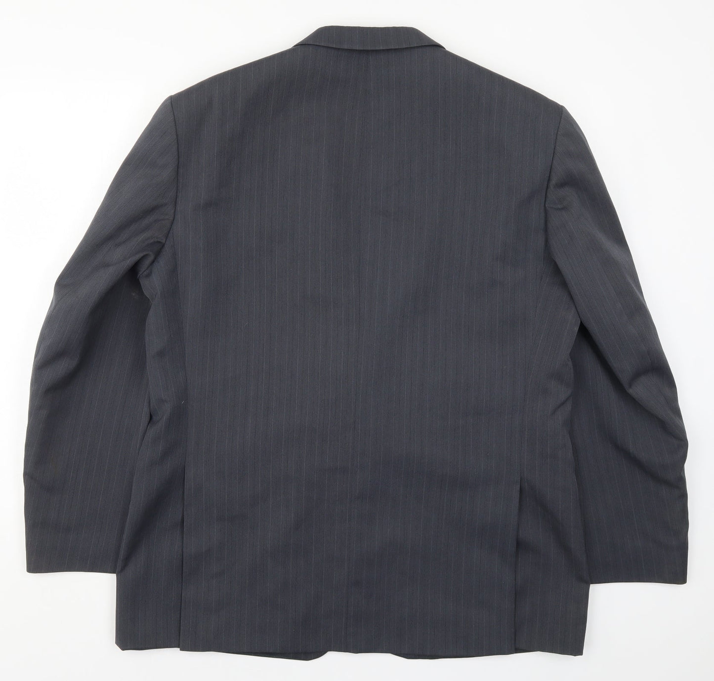 Greenwoods Mens Grey Striped  Jacket Suit Jacket Size 44