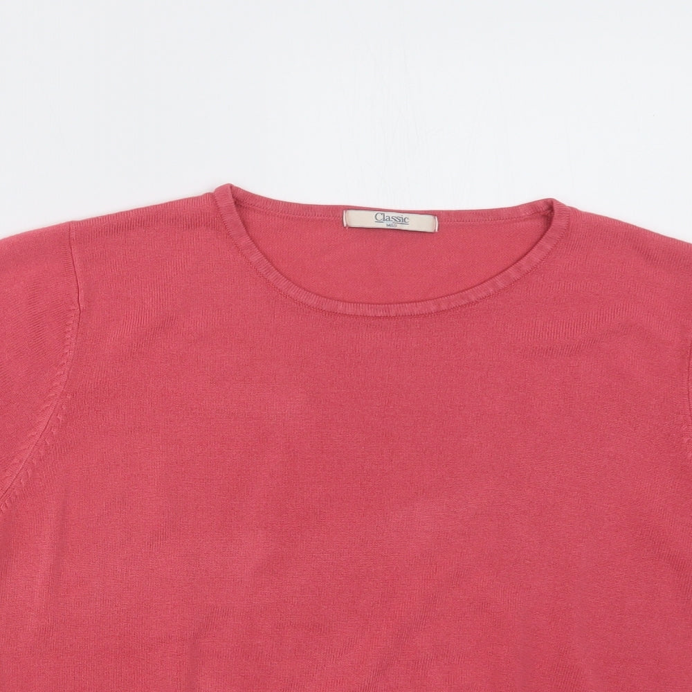 Marks and Spencer Womens Pink  Knit Pullover Jumper Size 16