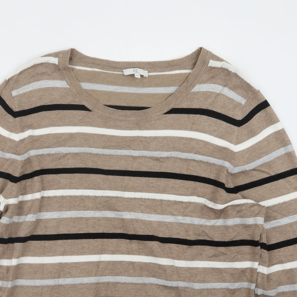 CC Womens Beige   Pullover Jumper Size XL