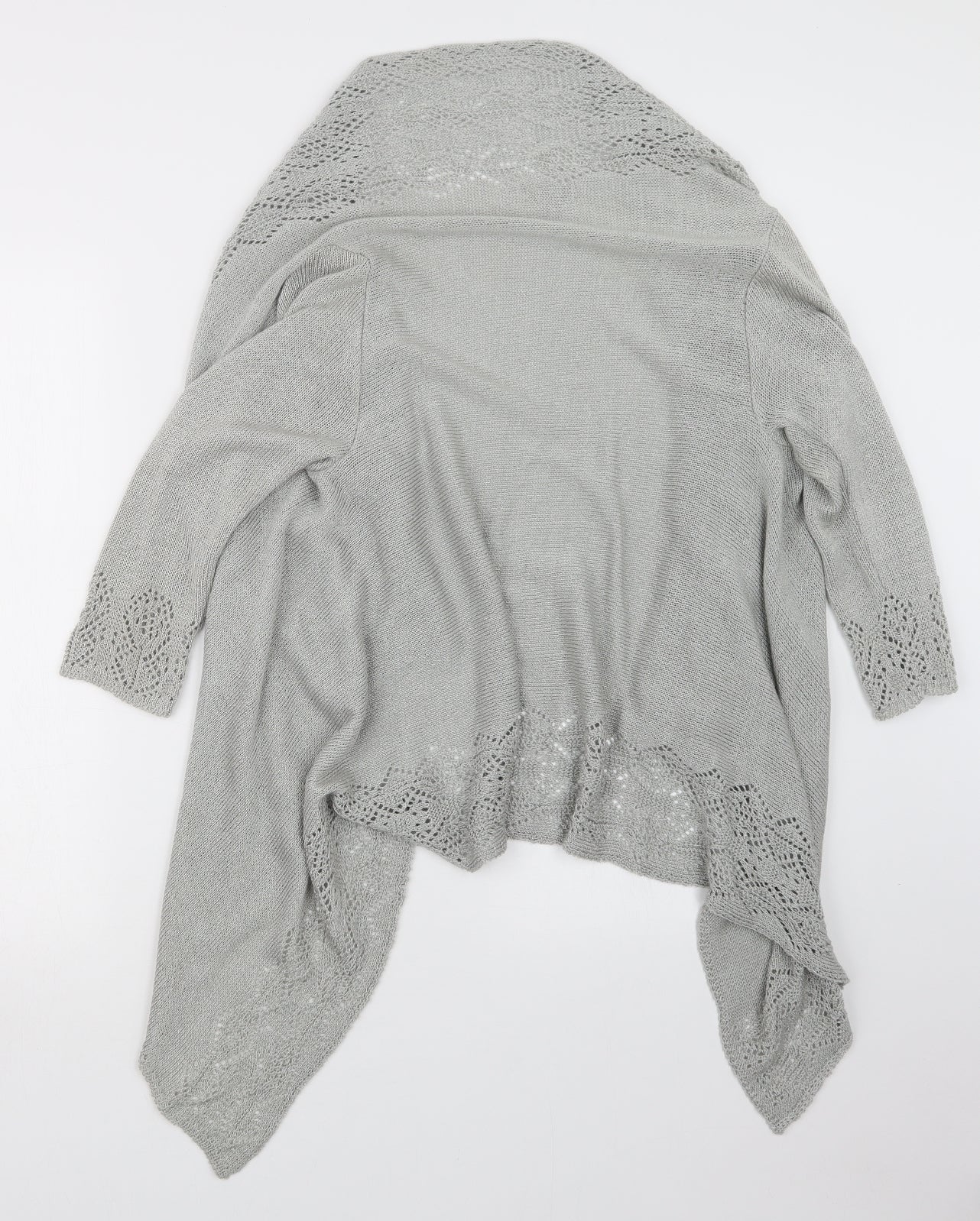 Soon Womens Grey  Knit Cardigan Jumper Size S