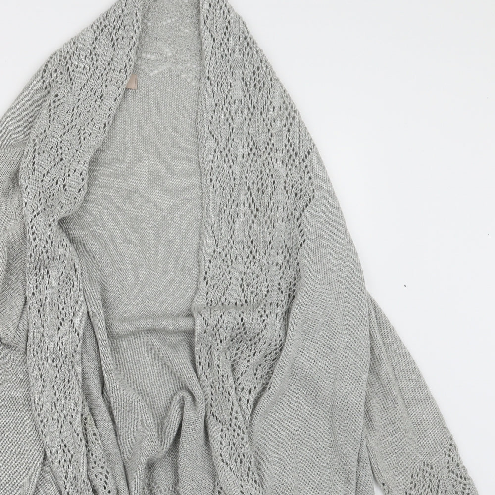 Soon Womens Grey  Knit Cardigan Jumper Size S