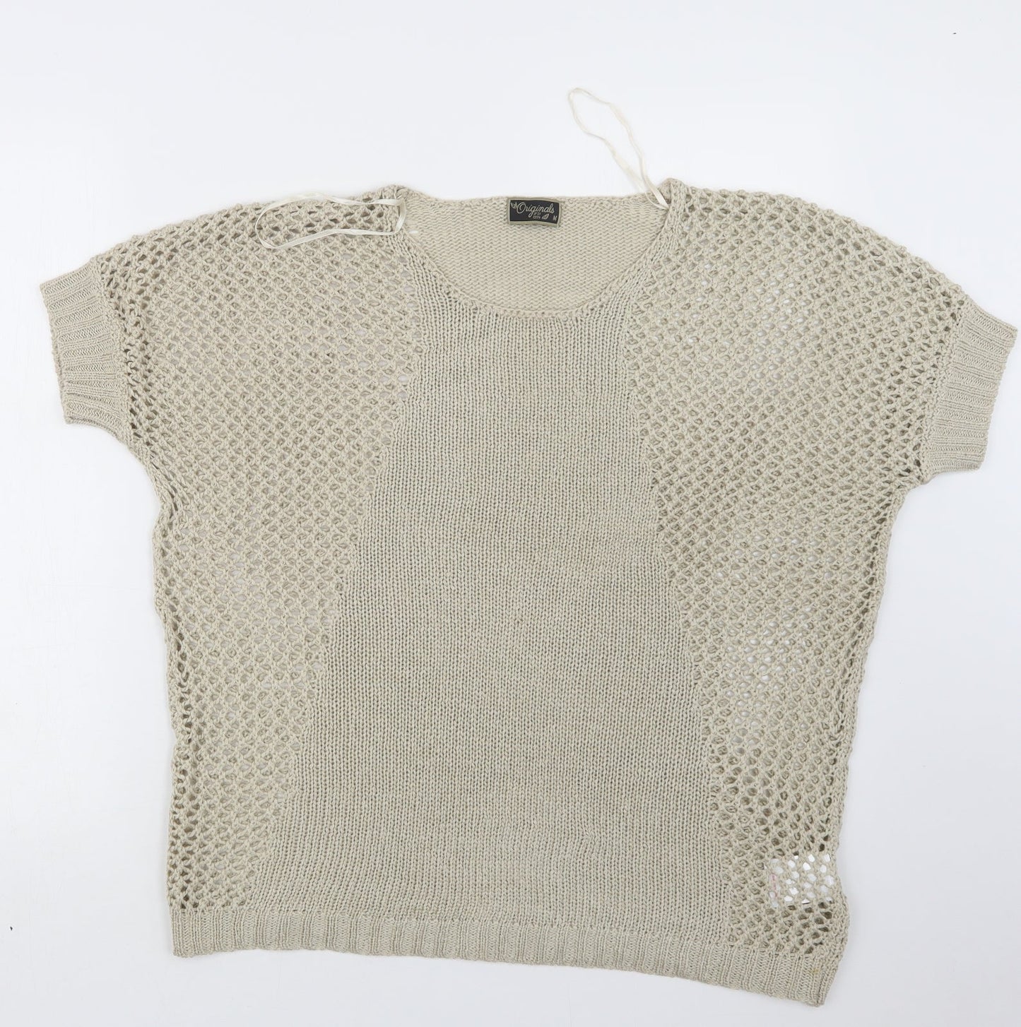 Originals Womens Beige  Knit Pullover Jumper Size M