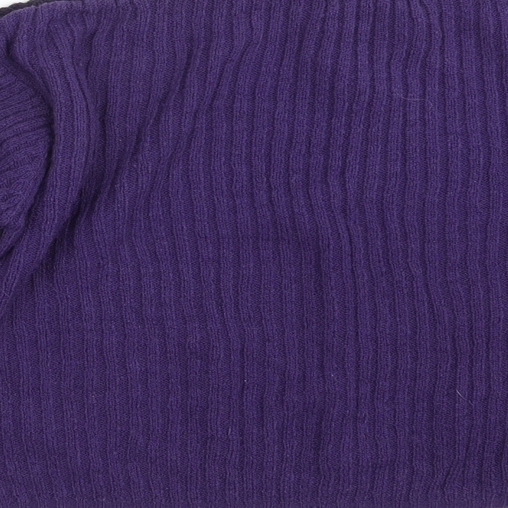 Classic Essentials Womens Purple Striped  Pullover Jumper One Size