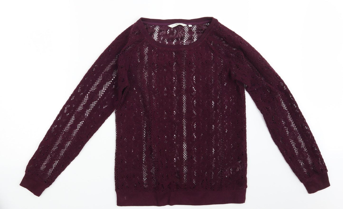 New Look Womens Purple Floral  Pullover Jumper Size 8