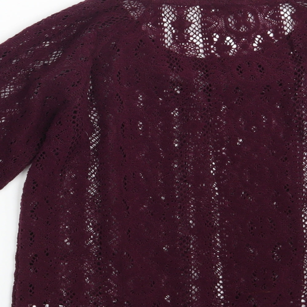 New Look Womens Purple Floral  Pullover Jumper Size 8