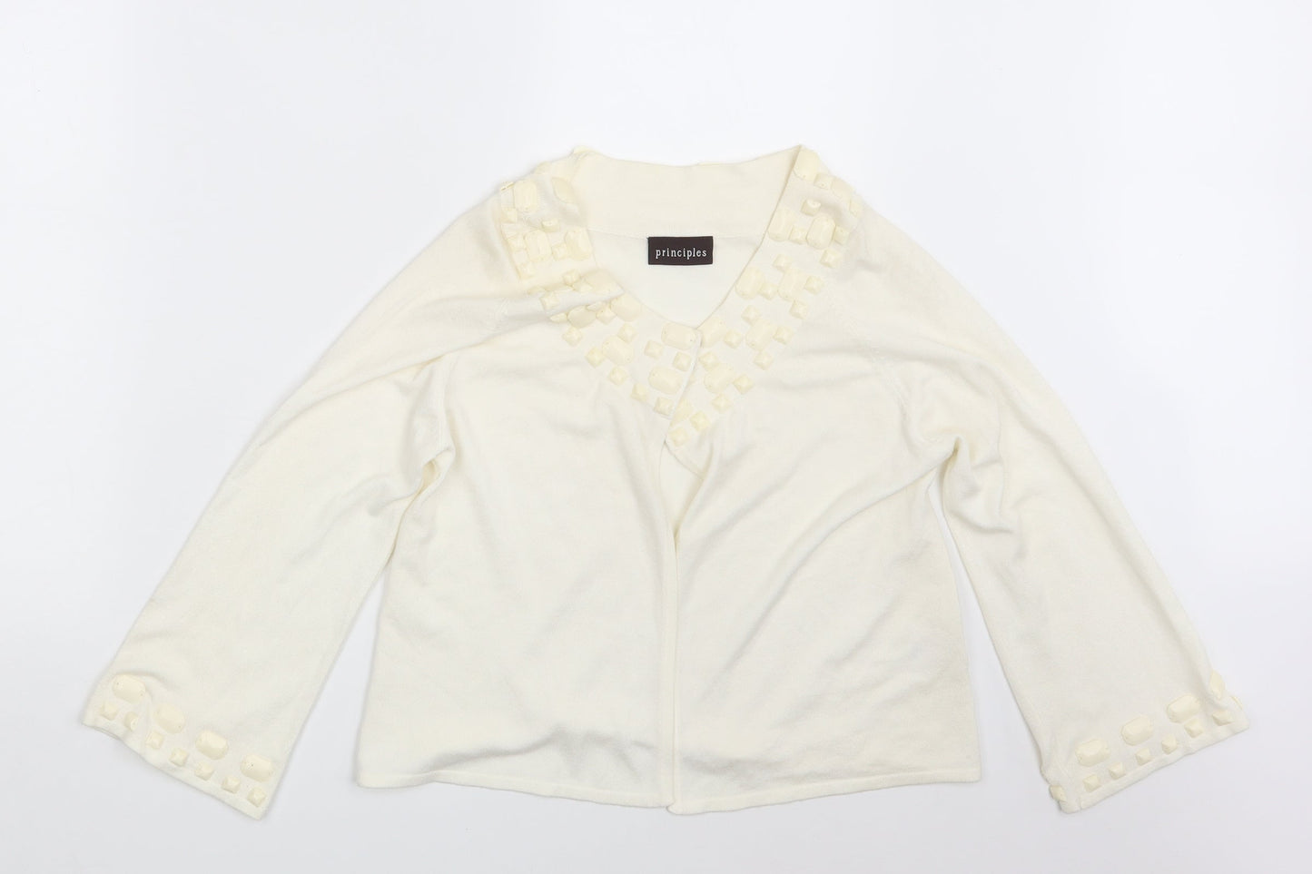 Principles Womens Ivory   Cardigan Jumper Size 12