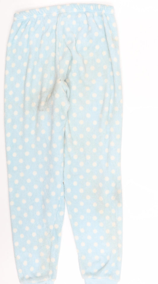 Disney Womens Blue Polka Dot  Jogger Trousers Size 10 L26 in