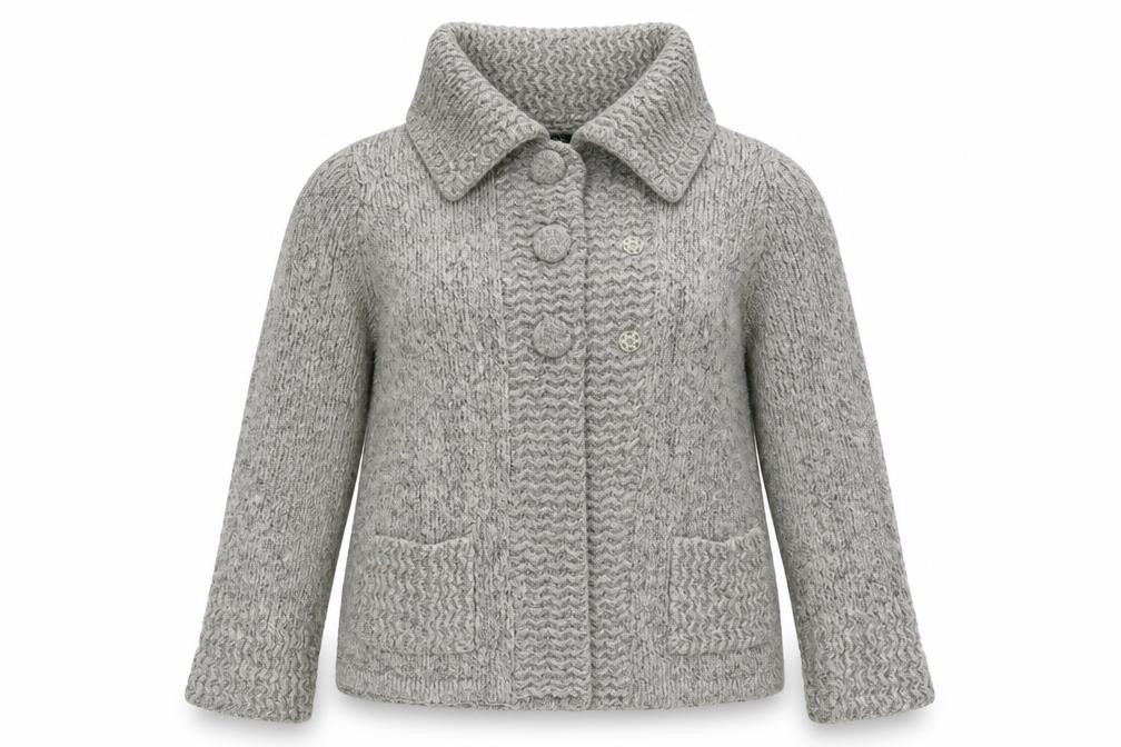 Bonmarché Womens Grey Cardigan Jumper Size L