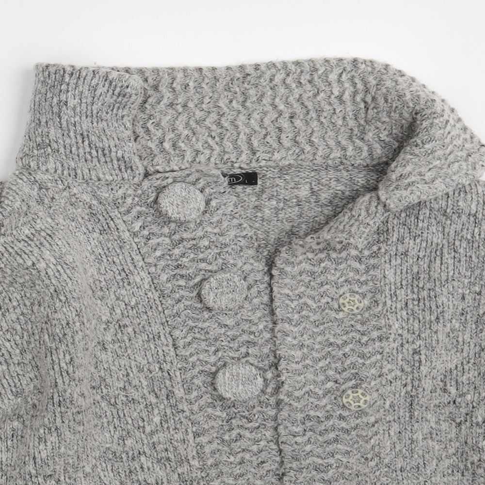 BM Womens Grey   Cardigan Jumper Size L